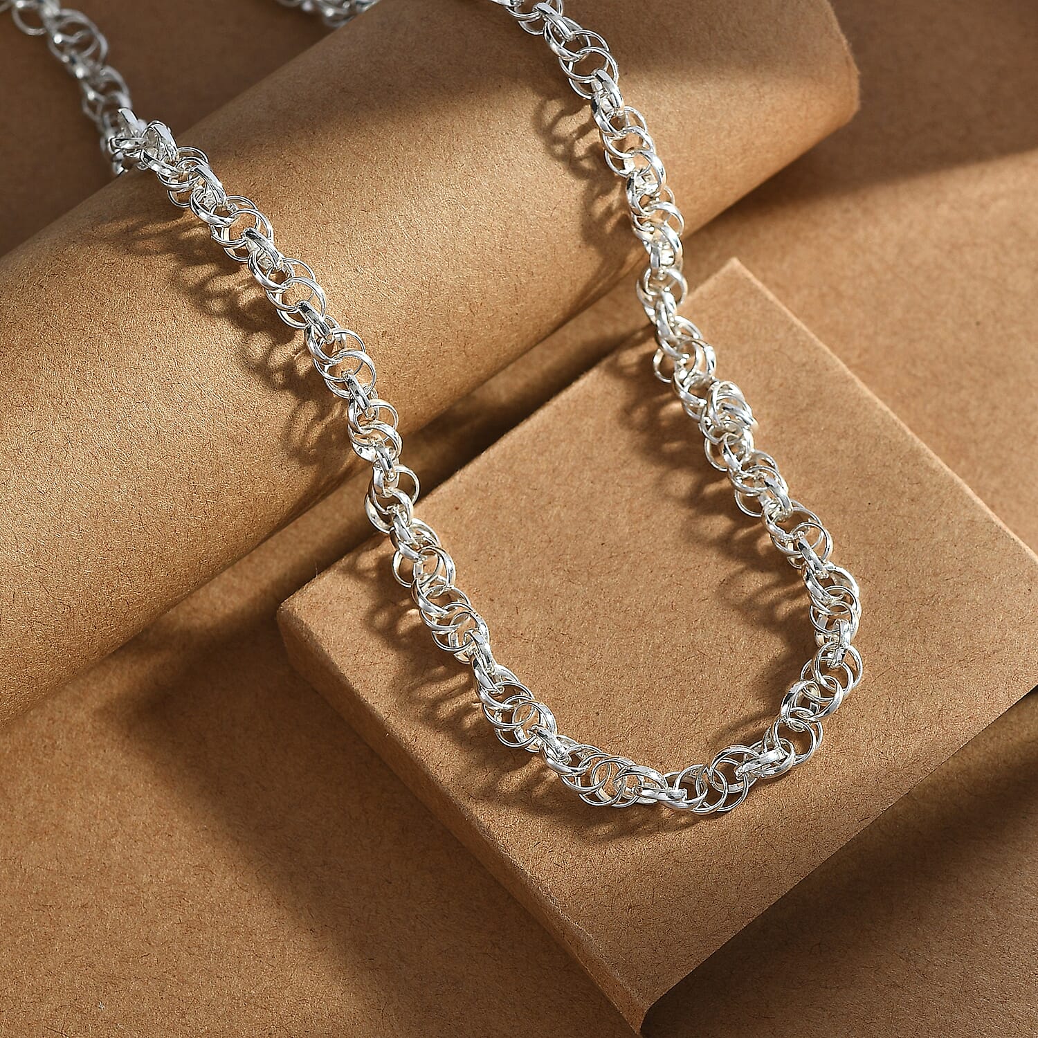 Sterling Silver Necklace (Size - 20), Silver Wt. 18.50 Gms. 8103543 2