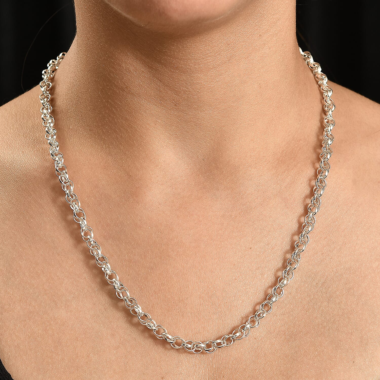 Sterling Silver Necklace (Size - 20), Silver Wt. 18.50 Gms. 8103543 3