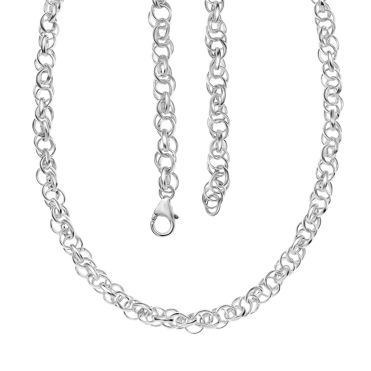 Sterling Silver Necklace (Size - 20), Silver Wt. 18.50 Gms. 8103543 5