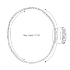 Sterling Silver Necklace (Size - 20), Silver Wt. 18.50 Gms.