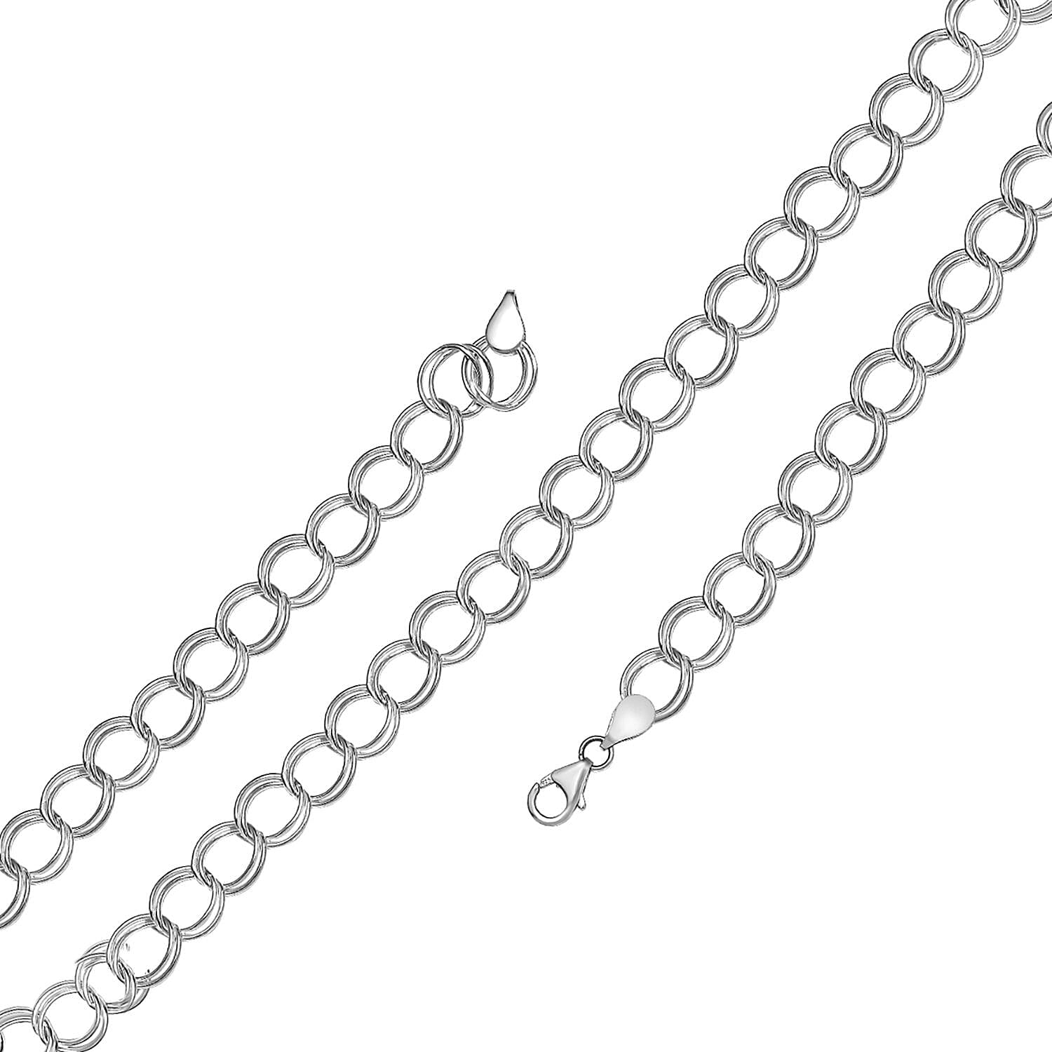 Hatton Garden Closeout - Sterling Silver Circle Link Necklace (Size - 20) 7780809 5