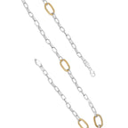 Rolo-Paperclip Hybrid 18K Vermeil Yellow Gold Plated Sterling Silver Necklace (Size - 20), Silver wt. 22.00 Gms.