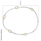 Rolo-Paperclip Hybrid 18K Vermeil Yellow Gold Plated Sterling Silver Necklace (Size - 20), Silver wt. 22.00 Gms.