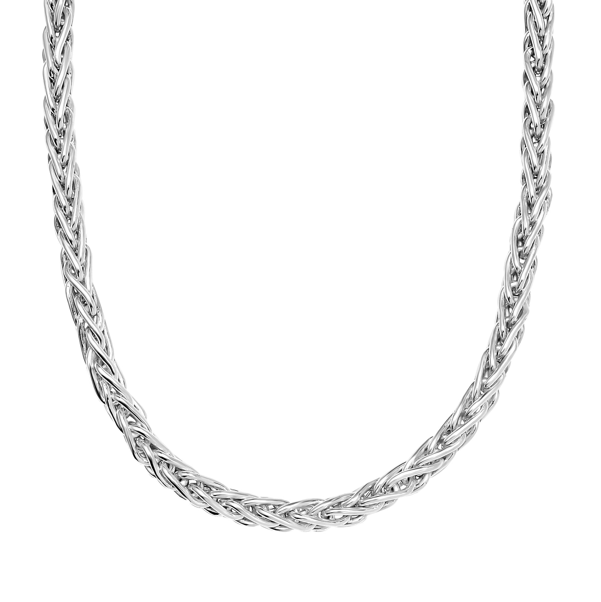 Handmade Sterling Silver Spiga Necklace (Size - 20) 7780810 0