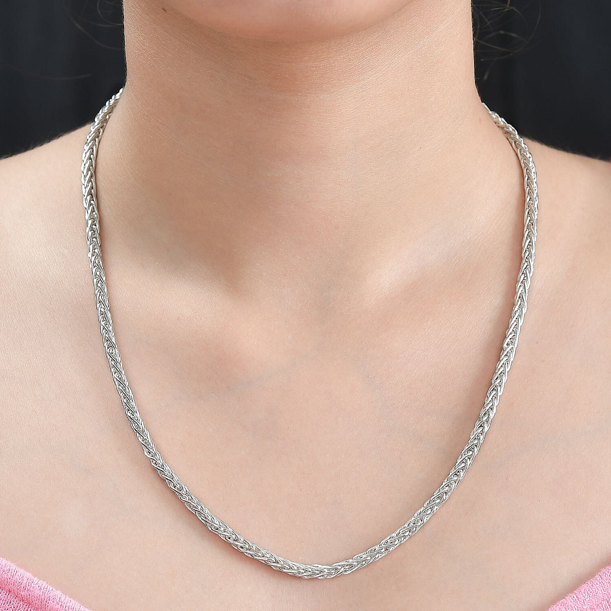 Handmade Sterling Silver Spiga Necklace (Size - 20) 7780810 2