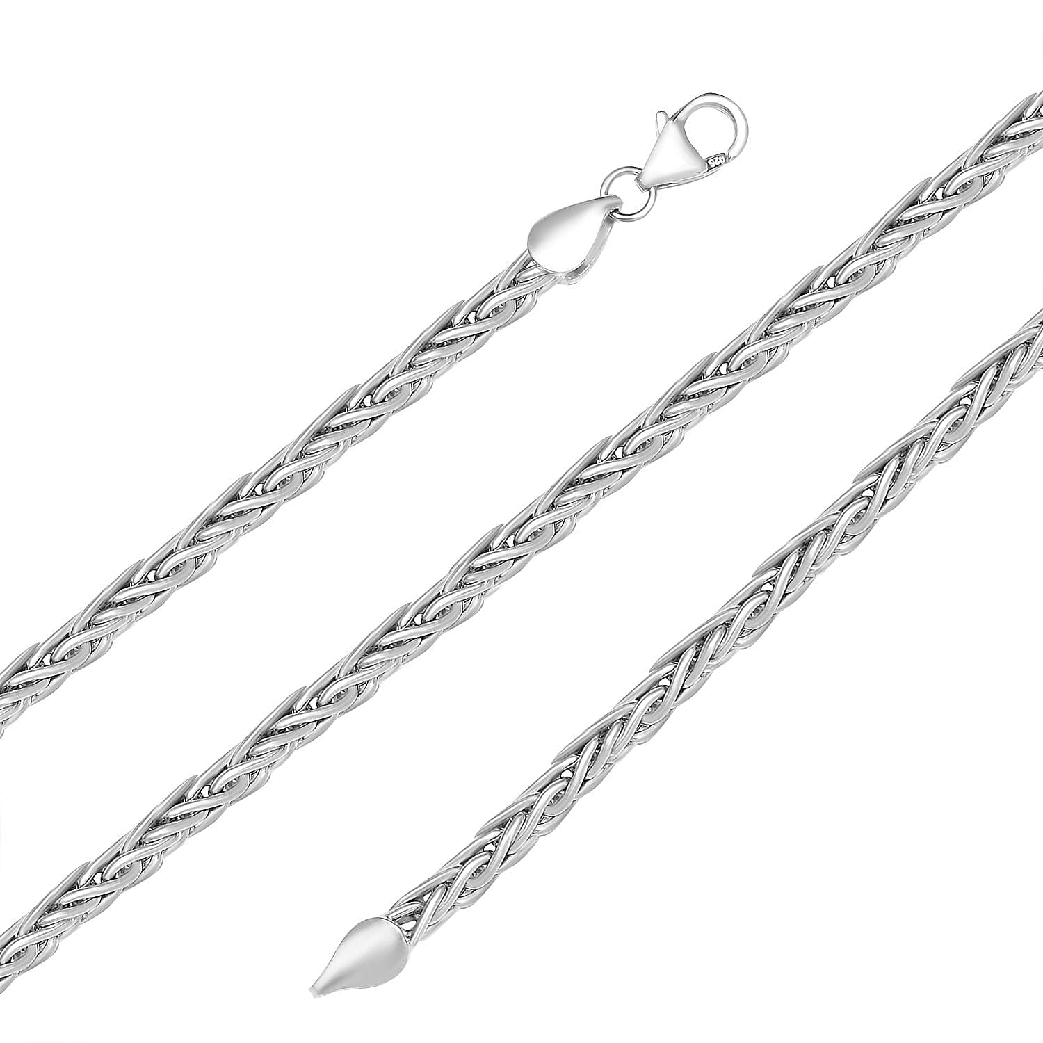 Handmade Sterling Silver Spiga Necklace (Size - 20) 7780810 5