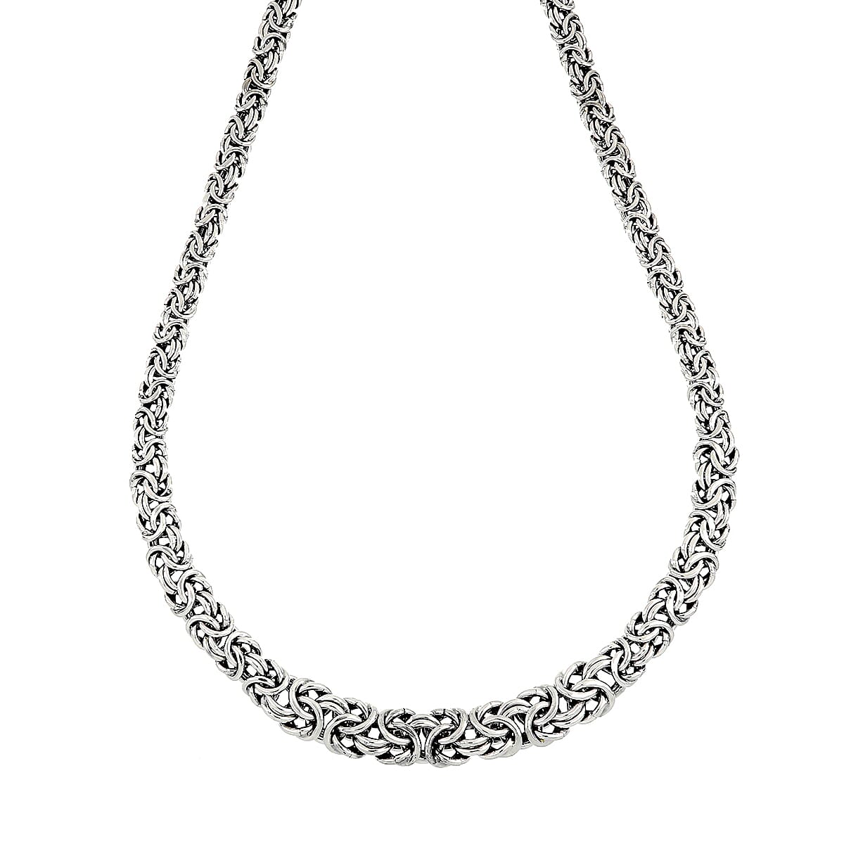 La Bella - Fine Italian Jewellery - Handmade Byzantine Necklace (Size - 20) with Lobster Clasp in Sterling Silver 8055352 0