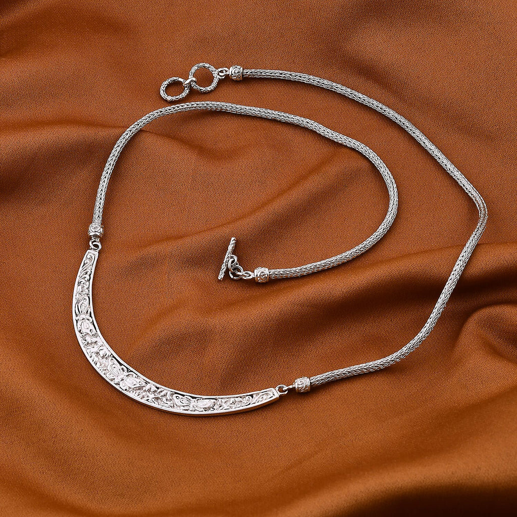 Sterling Silver Necklace (Size - 20) with T - Bar Clasp, Silver Wt. 25.06 Gms.