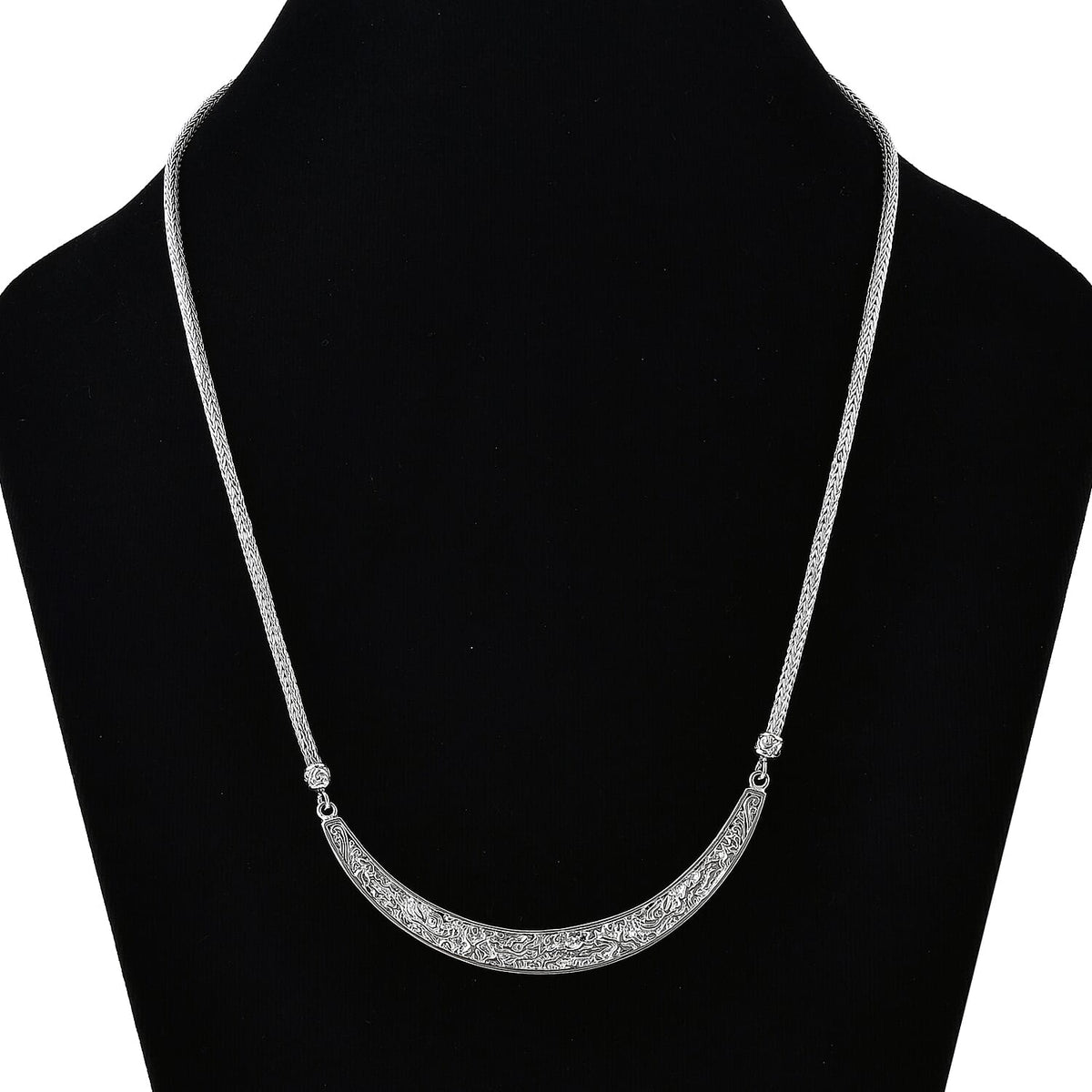 Sterling Silver Filigree Pattern Necklace (Size - 20) with T-Bar Clasp 7956880 2