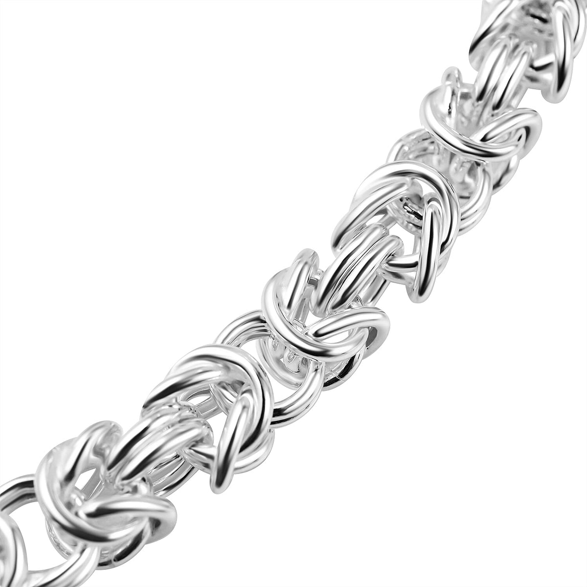 LA Bella - Sterling Silver Byzantine Necklace (Size - 20), Silver Wt. 33.70 Gms 7760484 2
