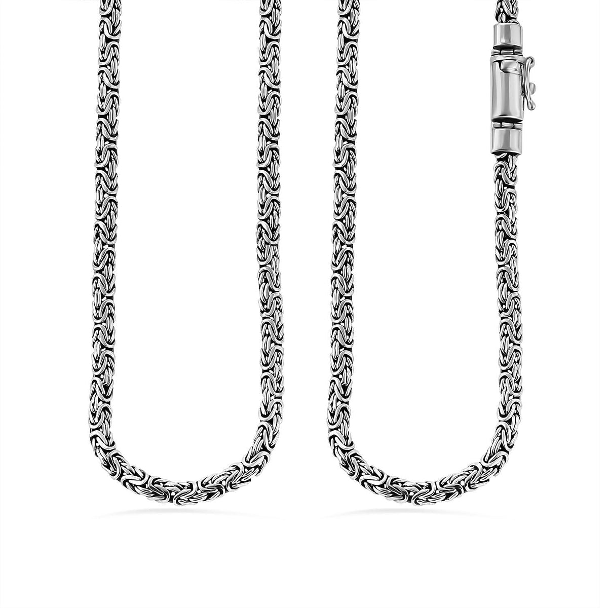 Royal Bali Collection - Artisan Crafted Sterling Silver Borobudur Necklace (Size - 20), Silver Wt. 40 Gms 7667593 0