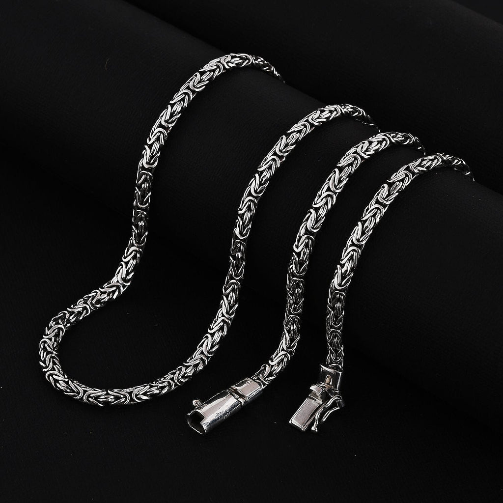 Royal Bali Collection - Artisan Crafted Sterling Silver Borobudur Necklace (Size - 20), Silver Wt. 40 Gms