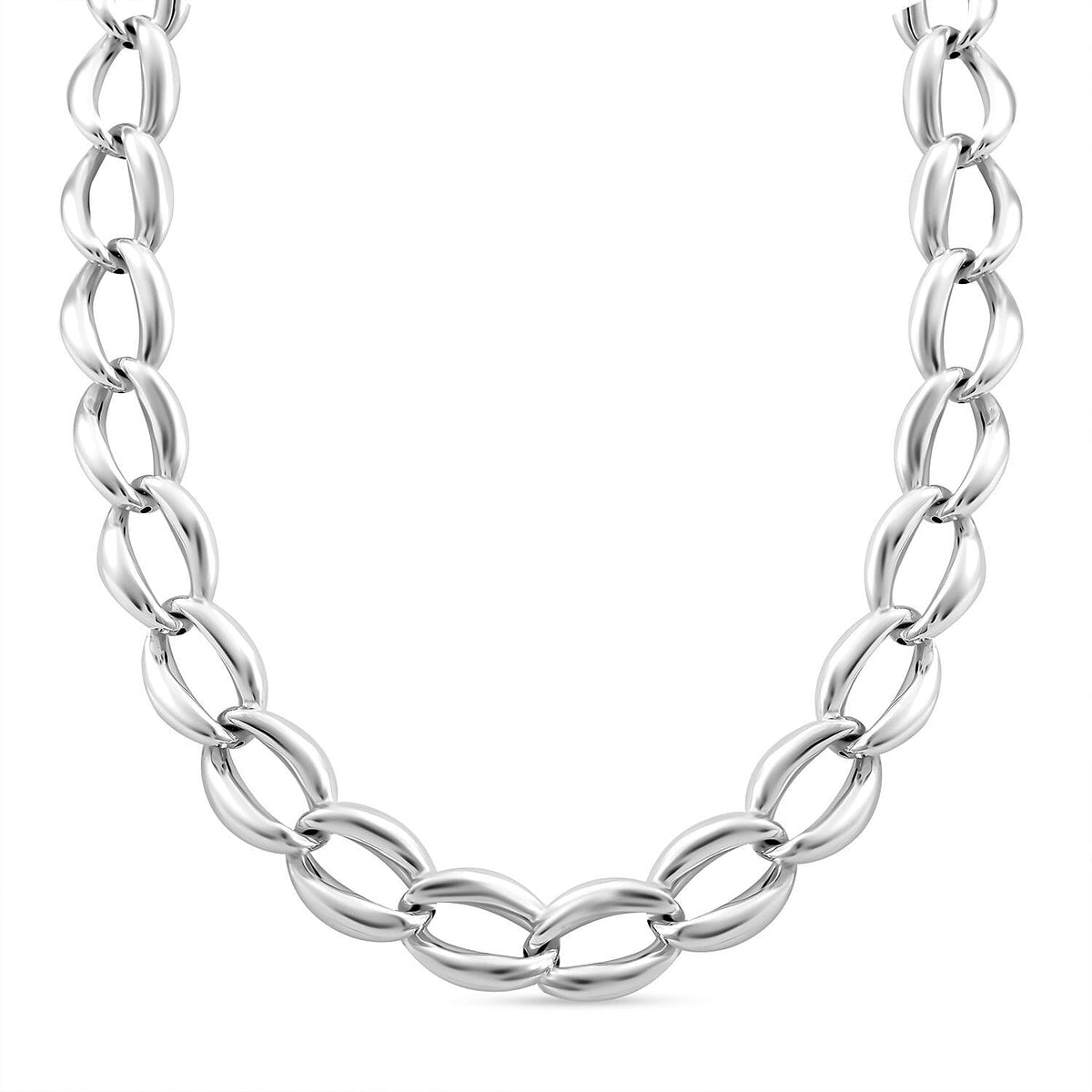 JCK Vegas Closeout - Silver Necklace (Size - 20), Silver Wt. 35.00 Gms 7801428 0