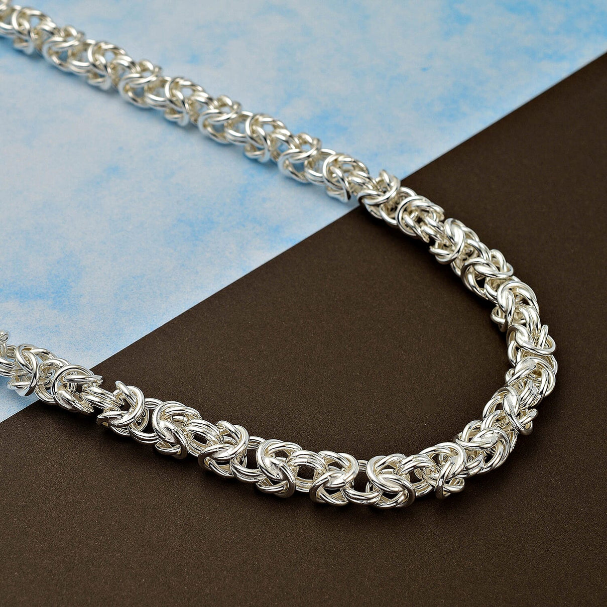 La Bella Byzantine Necklace in Sterling Silver (Size - 20), Silver Wt. 40.00 Gms 7760486 1