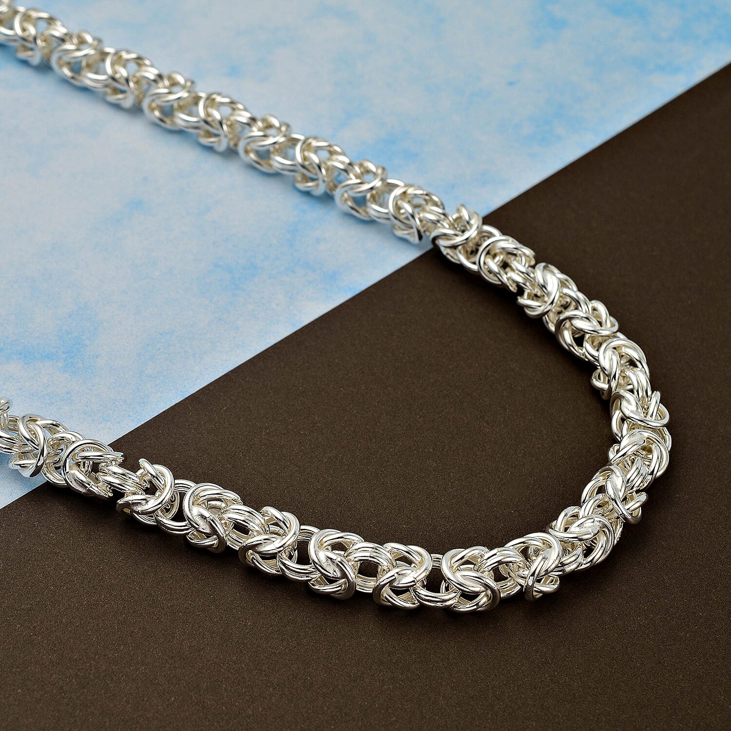 La Bella Byzantine Necklace in Sterling Silver (Size - 20), Silver Wt. 40.00 Gms 7760486 1
