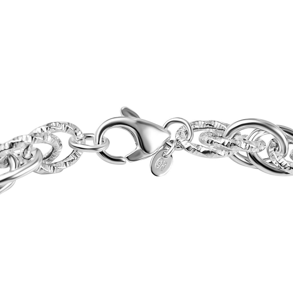 La Bella-  Italian Made Sterling Silver  Necklace (Size - 20), Silver Wt. 47.30 Gms
