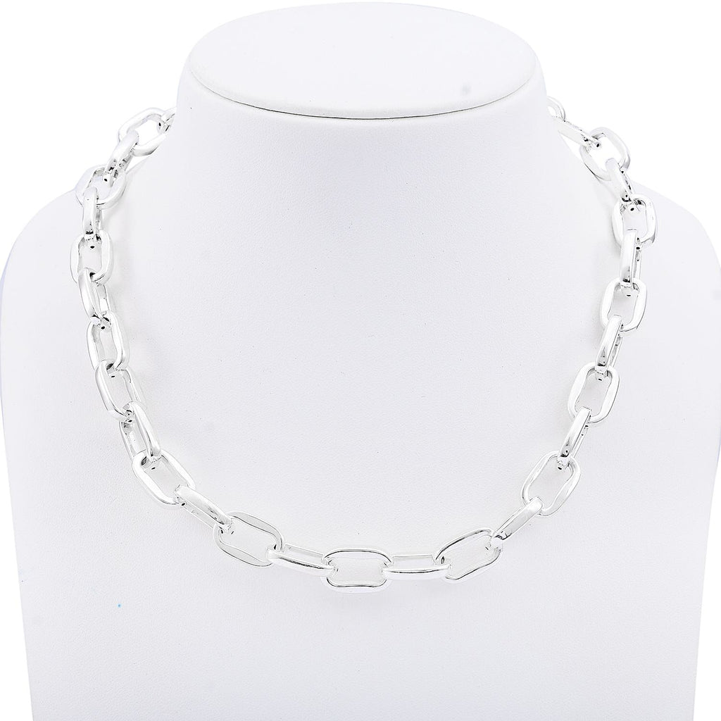 Close Out Deal- Cable Necklace (Size - 20) with Lobster Clasp, Silver Wt. 41.00 Gms