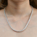 Ottoman Treasure - Sterling Silver Byzantine SOLID Necklace (Size - 20),  Silver Wt. 44.07 Gms
