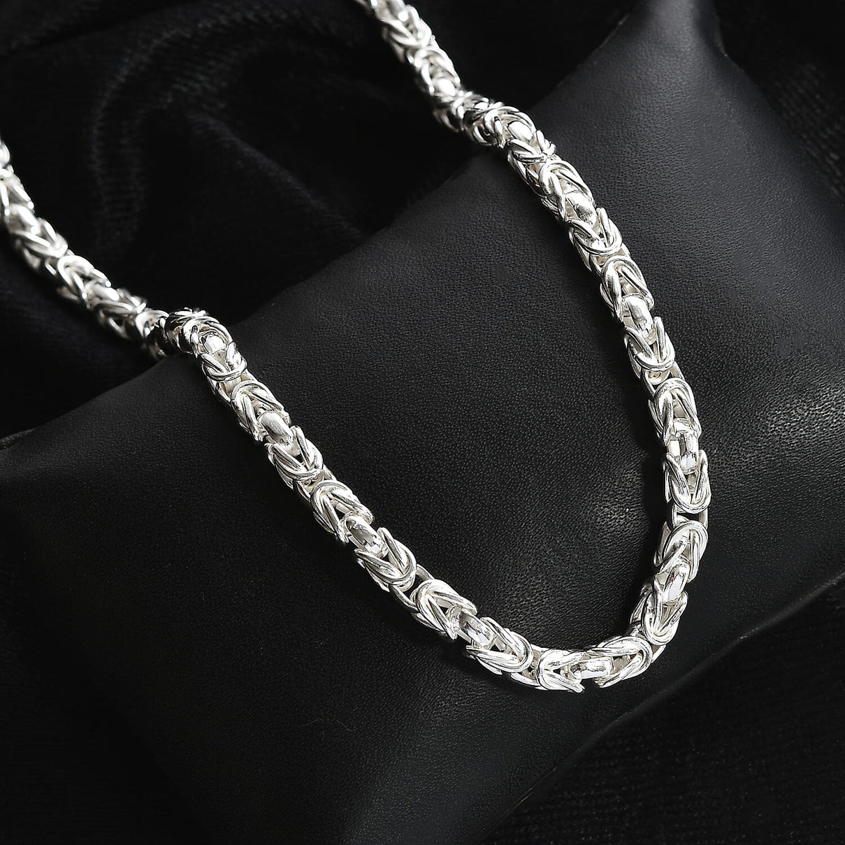 Ottoman Treasure - Sterling Silver Byzantine Solid Necklace (Size - 20) 7938630 3