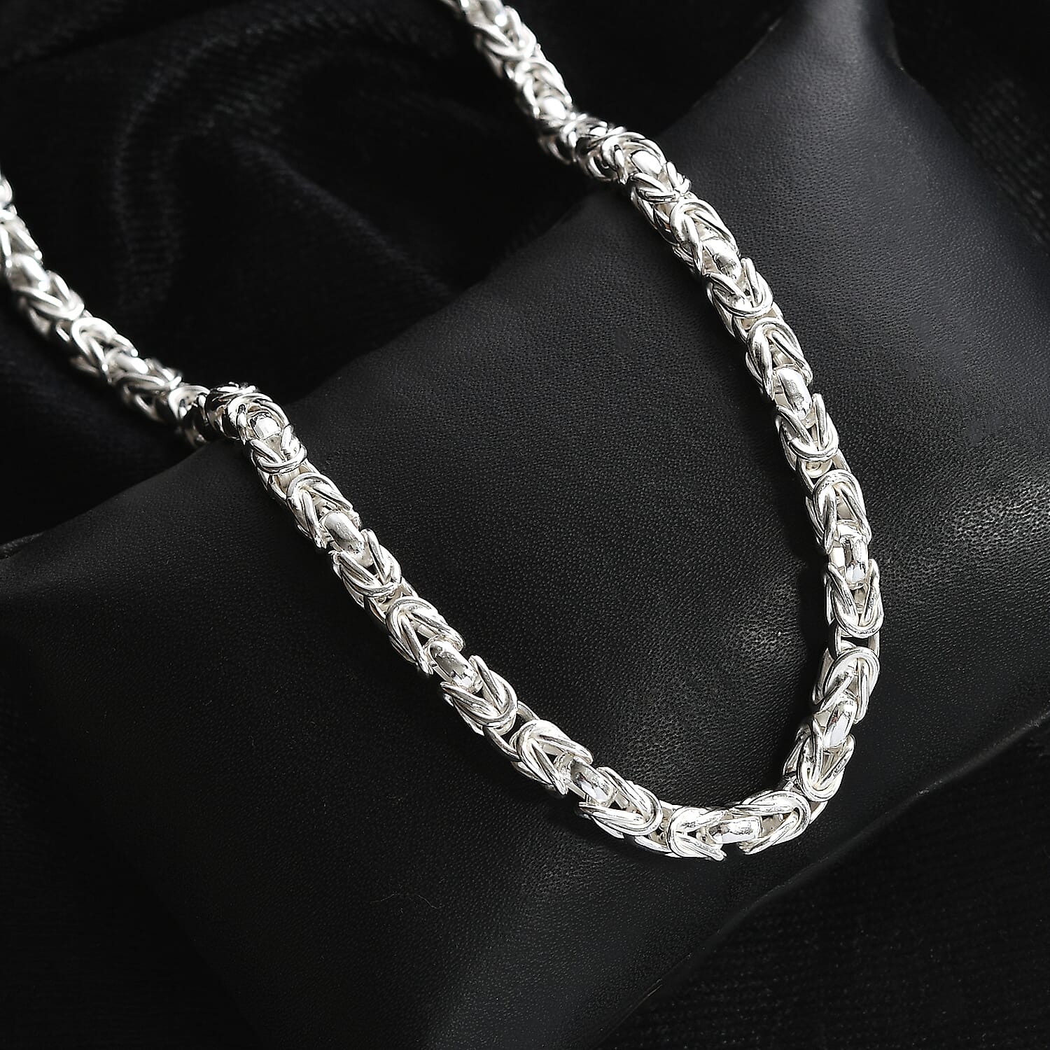 Ottoman Treasure - Sterling Silver Byzantine Solid Necklace (Size - 20) 7938630 3