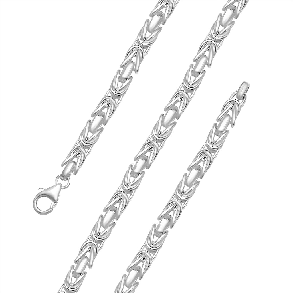 Ottoman Treasure - Sterling Silver Byzantine SOLID Necklace (Size - 20),  Silver Wt. 44.07 Gms