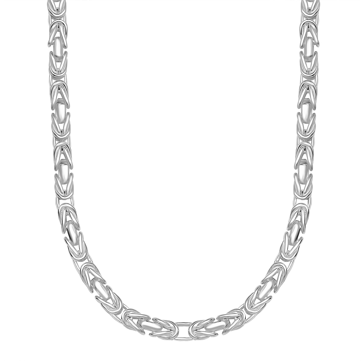 Ottoman Treasure - Sterling Silver Byzantine Solid Necklace (Size - 20) 7938630 5