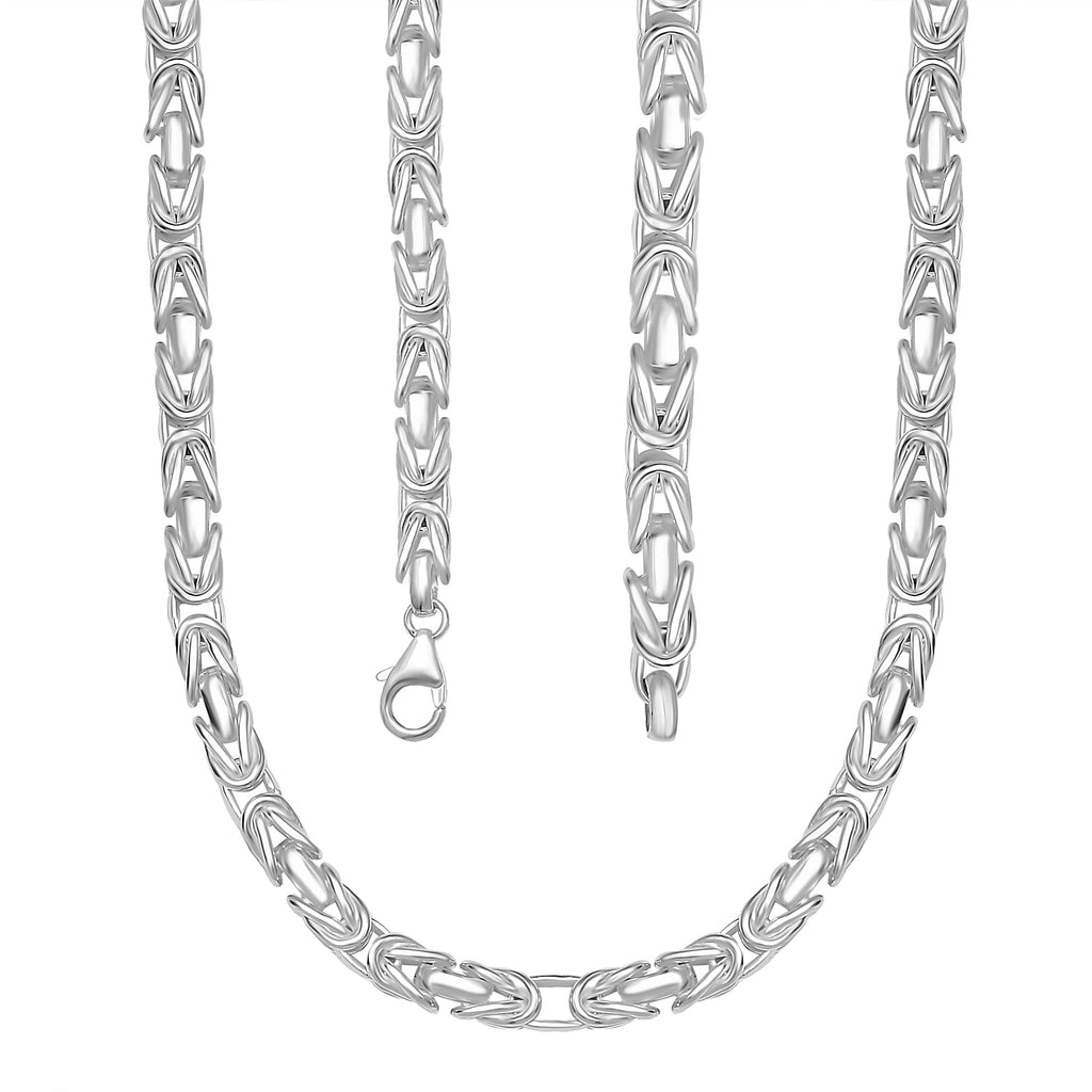 Ottoman Treasure - Sterling Silver Byzantine SOLID Necklace (Size - 20),  Silver Wt. 44.07 Gms