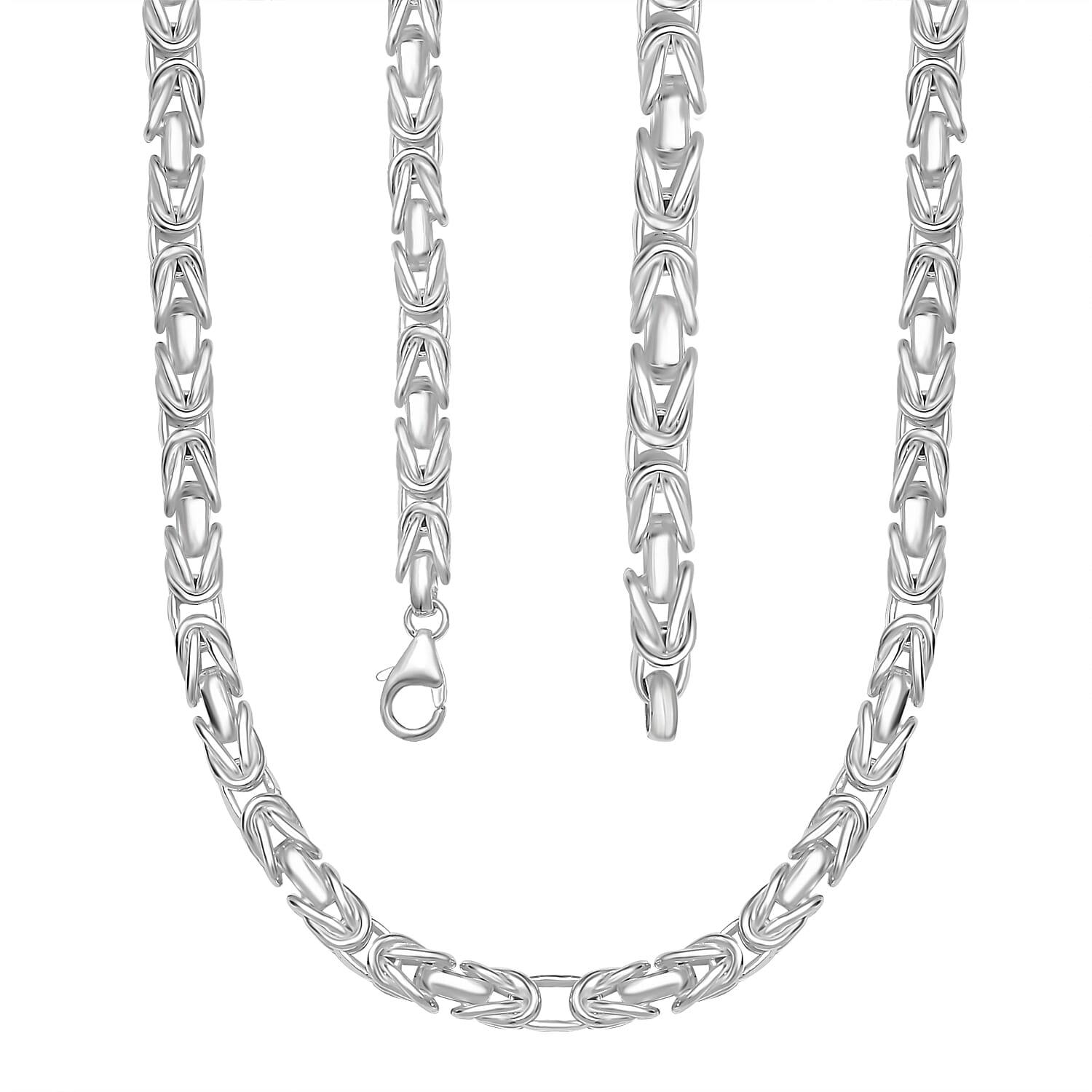 Ottoman Treasure - Sterling Silver Byzantine Solid Necklace (Size - 20) 7938630 6