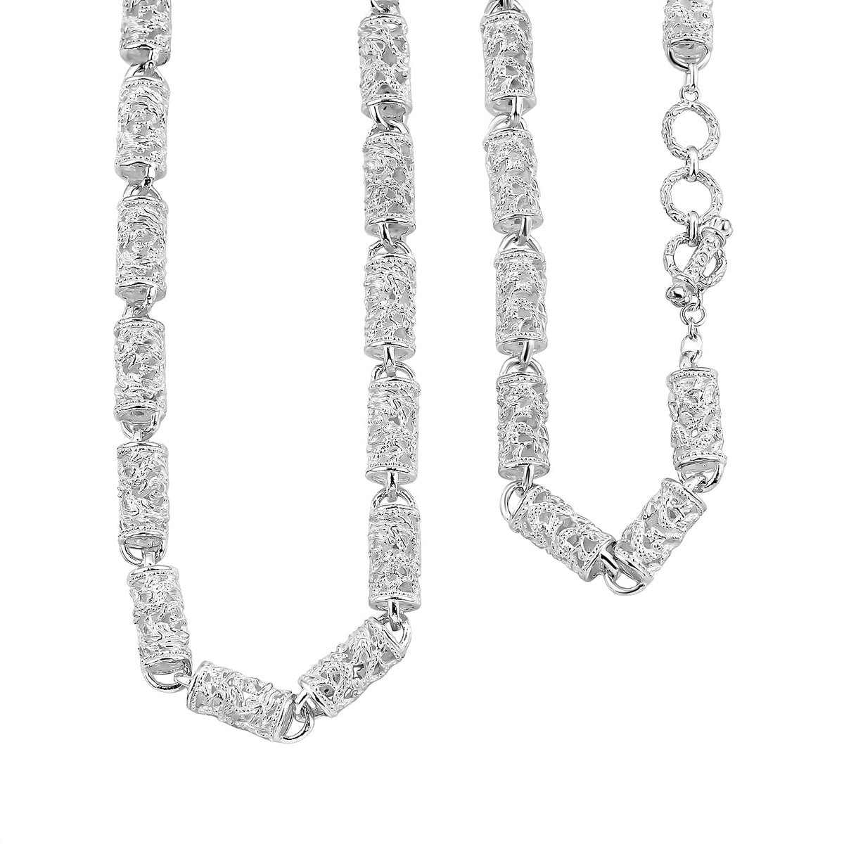 Royal Bali Collection - Sterling Silver Tibetan Lucky Prayer Wheel Necklace (Size - 20), Silver Wt. 54.00 Gms 7750579 0