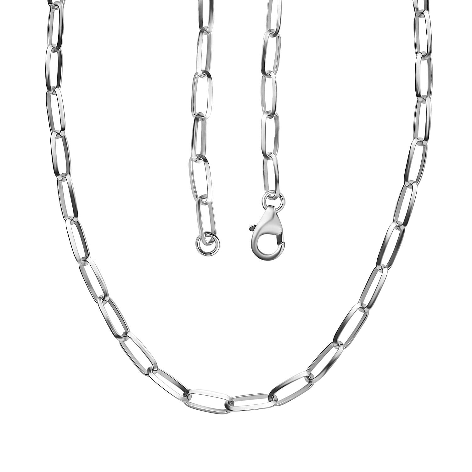 Sterling Silver Paperclip Necklace (Size - 20), Silver Wt. 7.10 Gms. 8082972 10