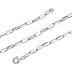 Sterling Silver Paperclip Necklace (Size - 20), Silver Wt. 7.10 Gms.