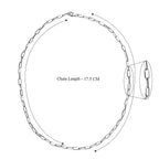 Sterling Silver Paperclip Necklace (Size - 20), Silver Wt. 7.10 Gms.