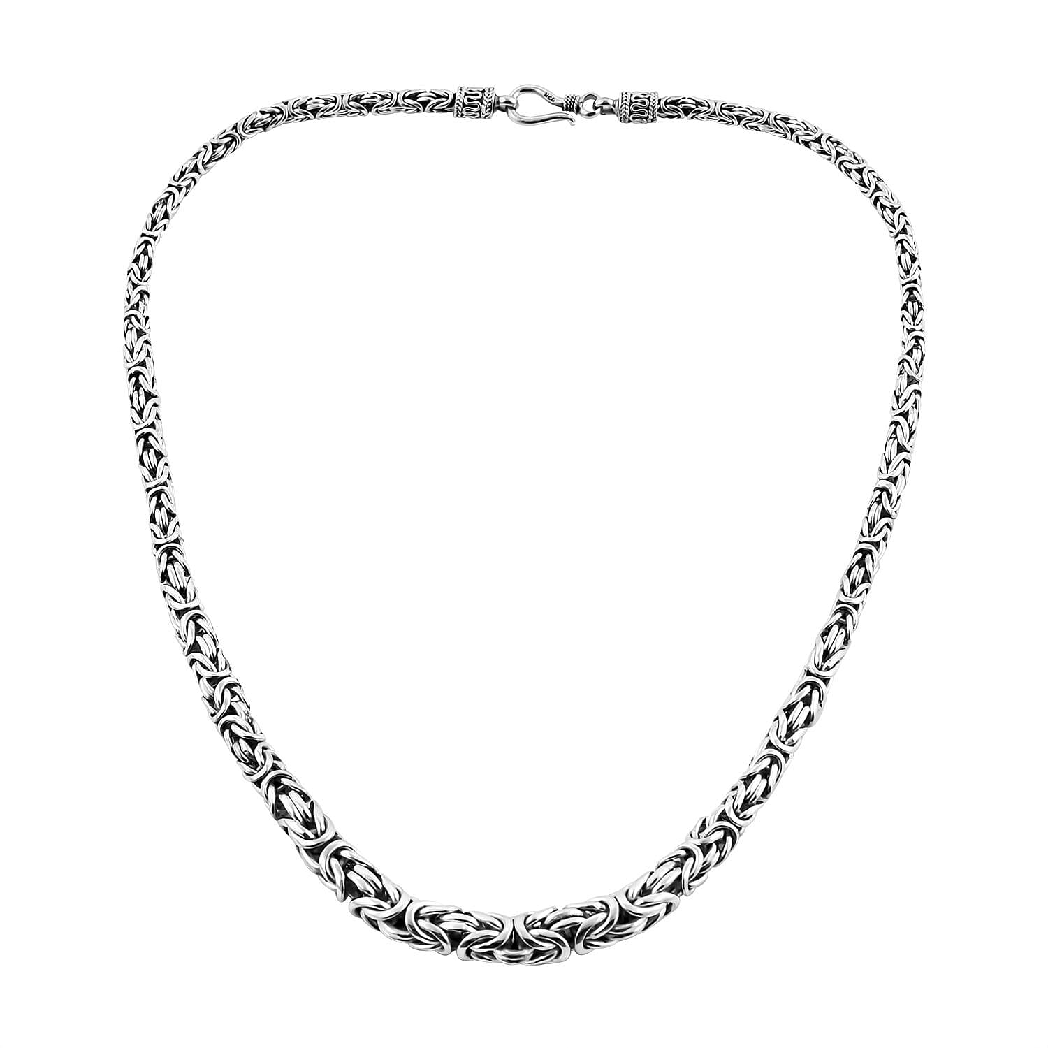 Sterling Silver Byzantine Necklace (Size - 20), Silver Wt. 73.45 Gms 7619598 0