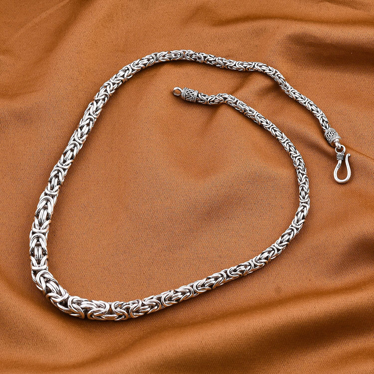 Sterling Silver Byzantine Necklace (Size - 20), Silver Wt. 73.45 Gms 7619598 2
