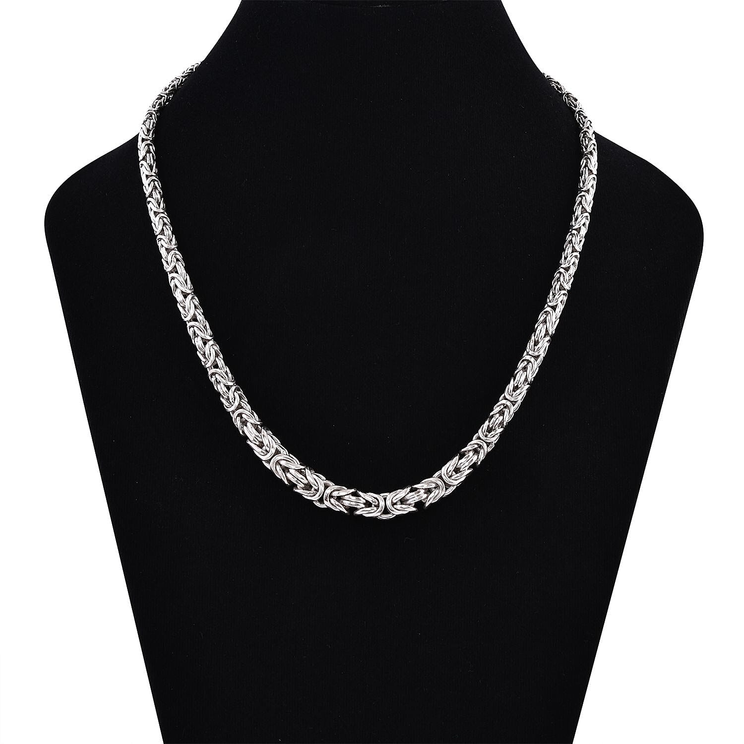 Sterling Silver Byzantine Necklace (Size - 20), Silver Wt. 73.45 Gms 7619598 3