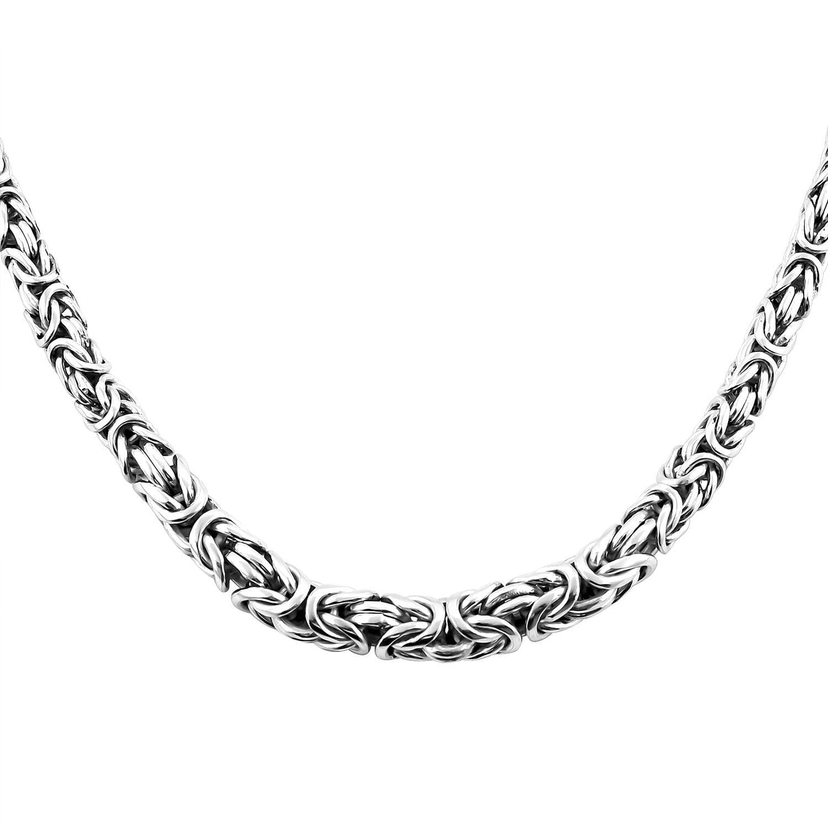 Sterling Silver Byzantine Necklace (Size - 20), Silver Wt. 73.45 Gms 7619598 4
