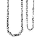 Royal Bali Collection- Sterling Silver Byzantine Necklace (Size - 20), Silver Wt. 73.45 Gms