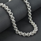 La Bella One Time Deal- Sterling Silver Link Rope Necklace (Size - 20), Silver Wt. 81.60 Gms