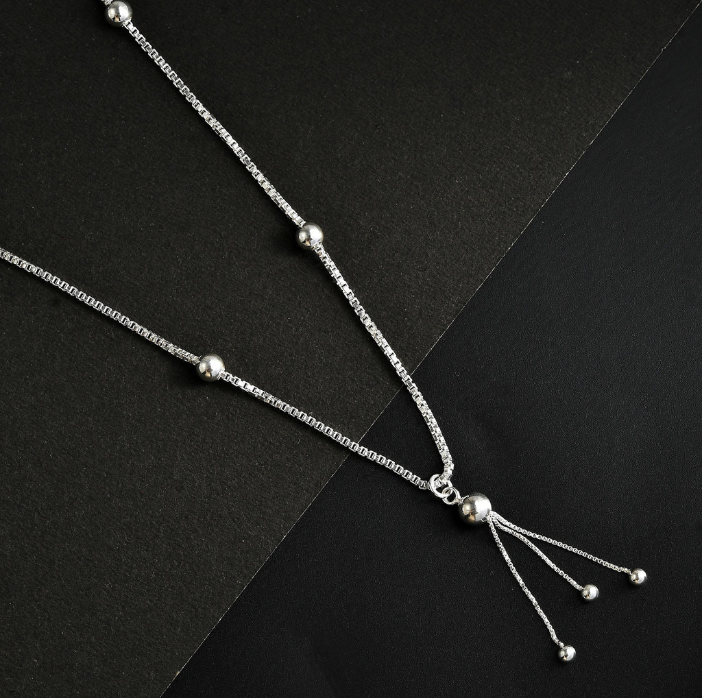Vicenza Find- Sterling Silver Necklace (Size - 20),  Silver Wt. 9.01 Gms