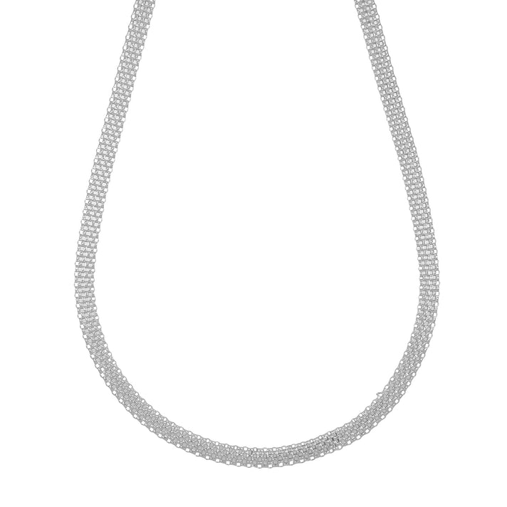 La Bella - Italian Sterling Silver Deal For 2025 Popcorn Necklace (Size - 20) with Lobster Clasp 8072634 1