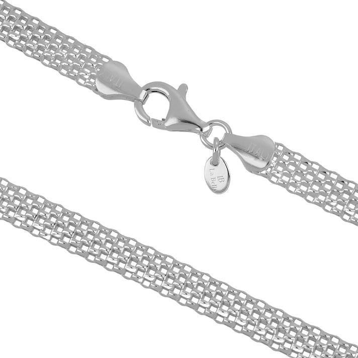 La Bella - Italian Sterling Silver Deal For 2025 Popcorn Necklace (Size - 20) with Lobster Clasp 8072634 2