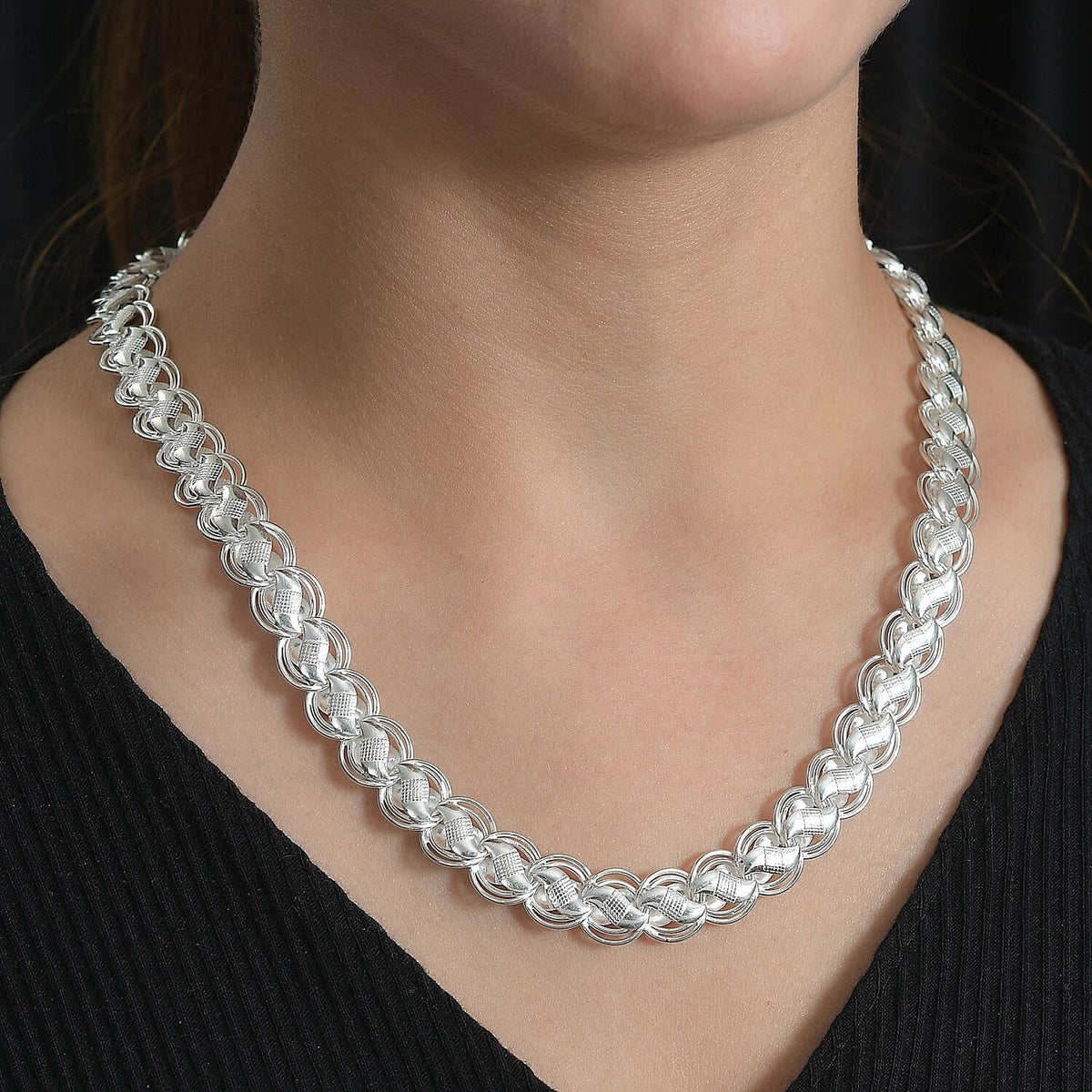 Sterling Silver Necklace (Size - 20) with Lobster Clasp Silver Wt. 45.52 Gms. 8083014 2