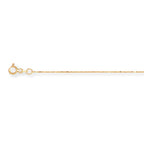 Sterling Silver Necklace (Size 20) with Lobster Clasp in Yellow Gold Plated, Silver Wt. 10.00 Gms.