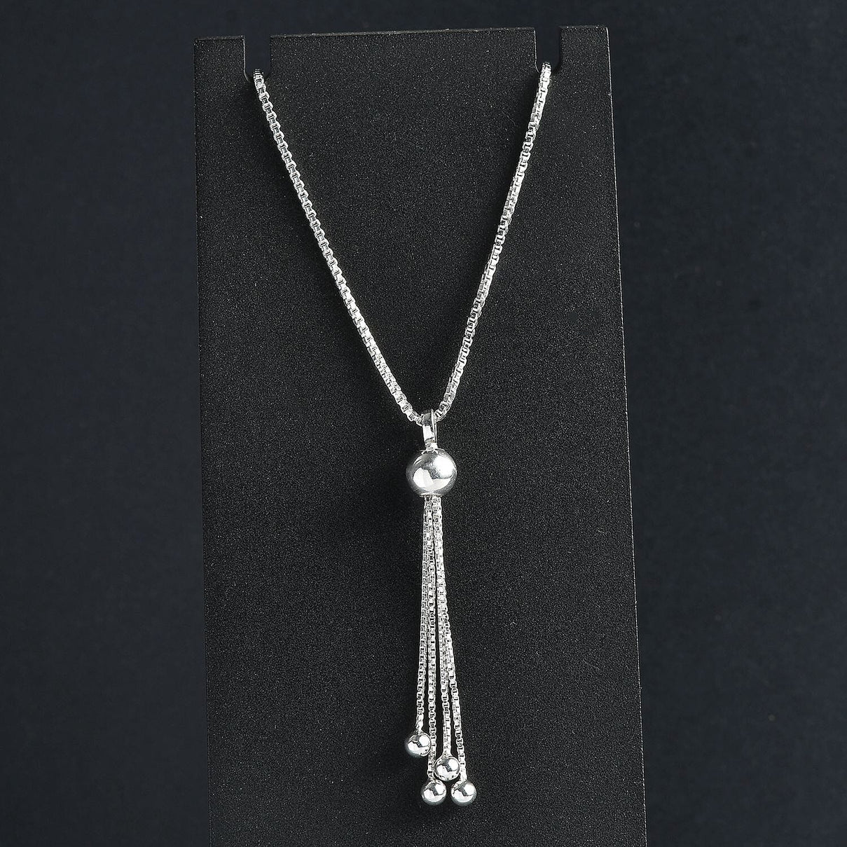 Sterling Silver Beaded Tassle Necklace (Size - 20) with Lobster Clasp 8084113 3