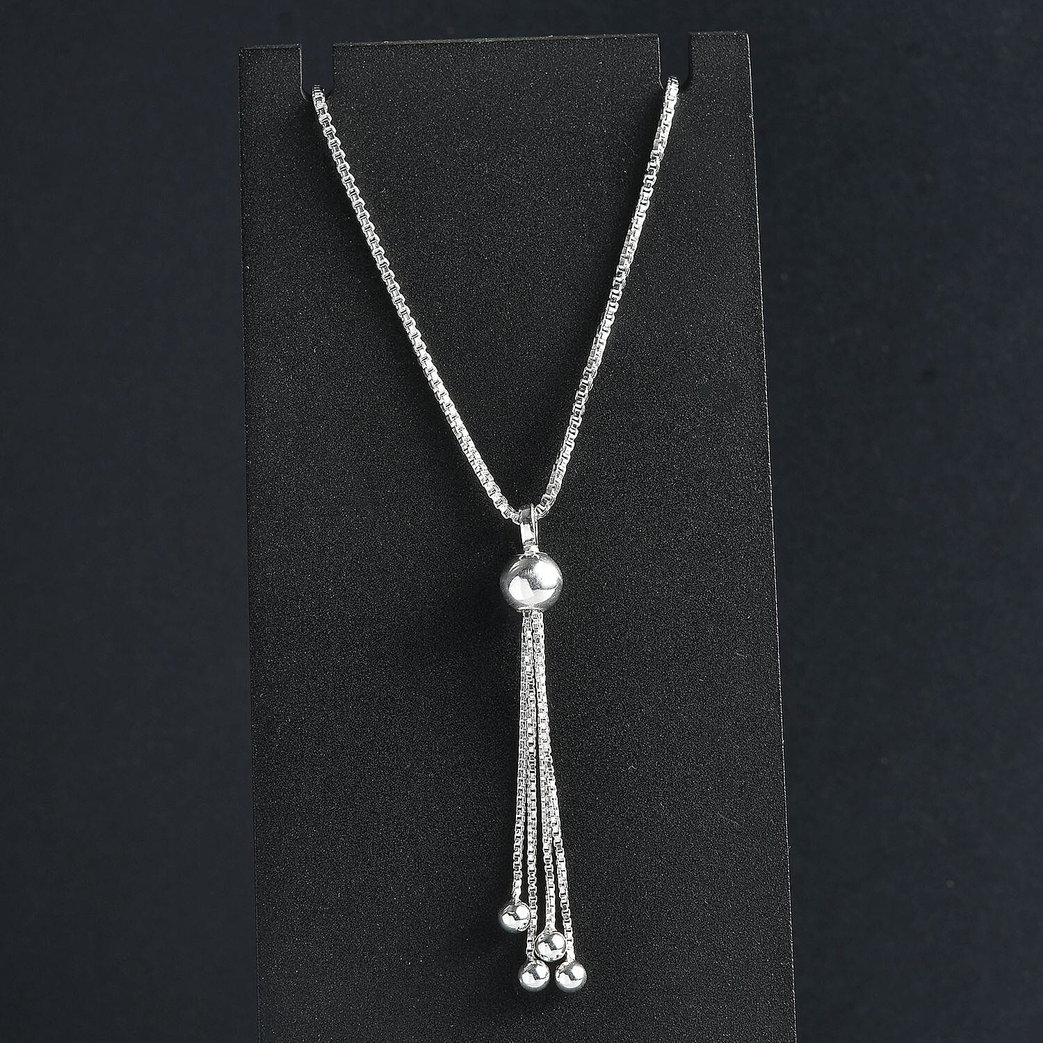 Sterling Silver Beaded Tassle Necklace (Size - 20) with Lobster Clasp 8084113 3