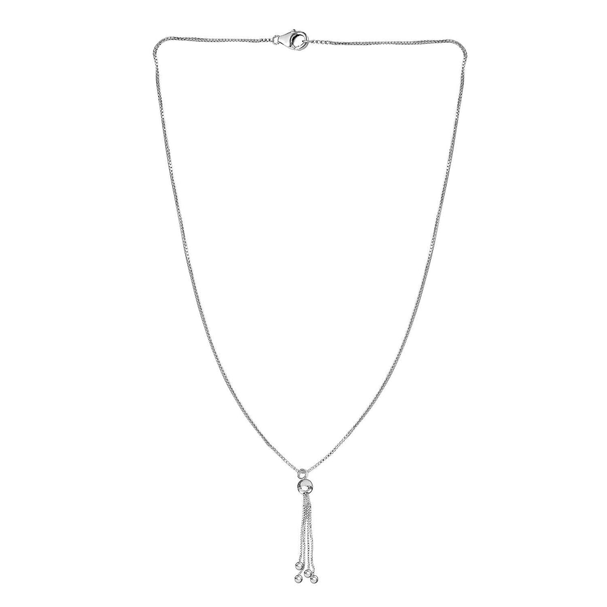 Sterling Silver Beaded Tassle Necklace (Size - 20) with Lobster Clasp 8084113 4