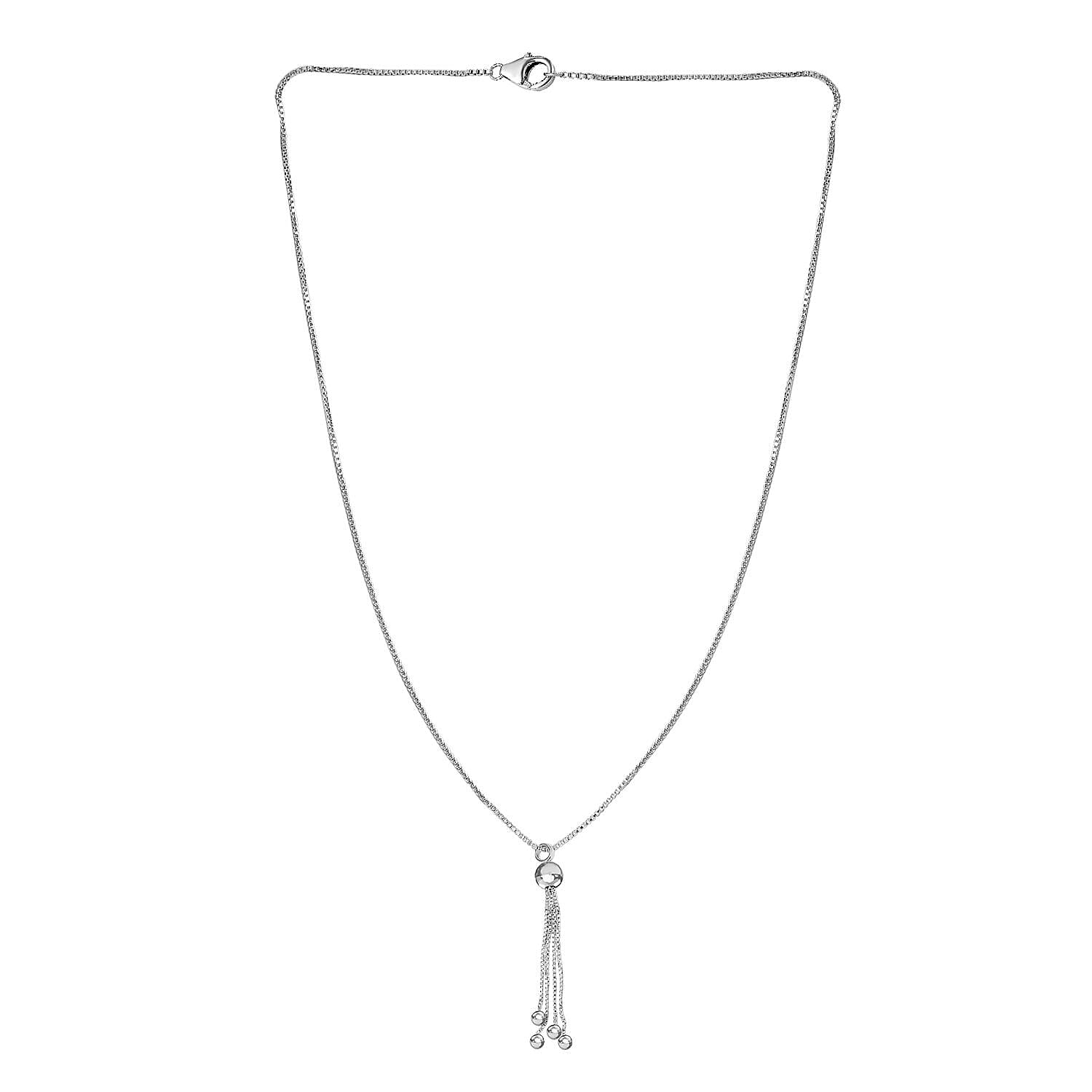Sterling Silver Beaded Tassle Necklace (Size - 20) with Lobster Clasp 8084113 4