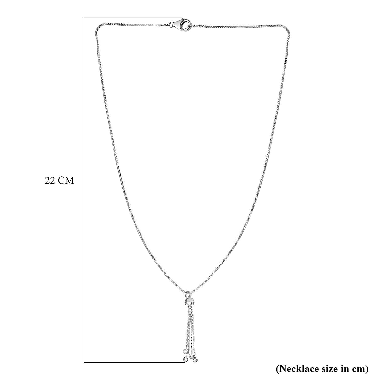 Sterling Silver Beaded Tassle Necklace (Size - 20) with Lobster Clasp 8084113 6