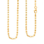 Sterling Silver Necklace (Size - 20) with gold overlay