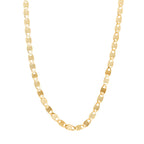 Sterling Silver Necklace (Size - 20) with gold overlay